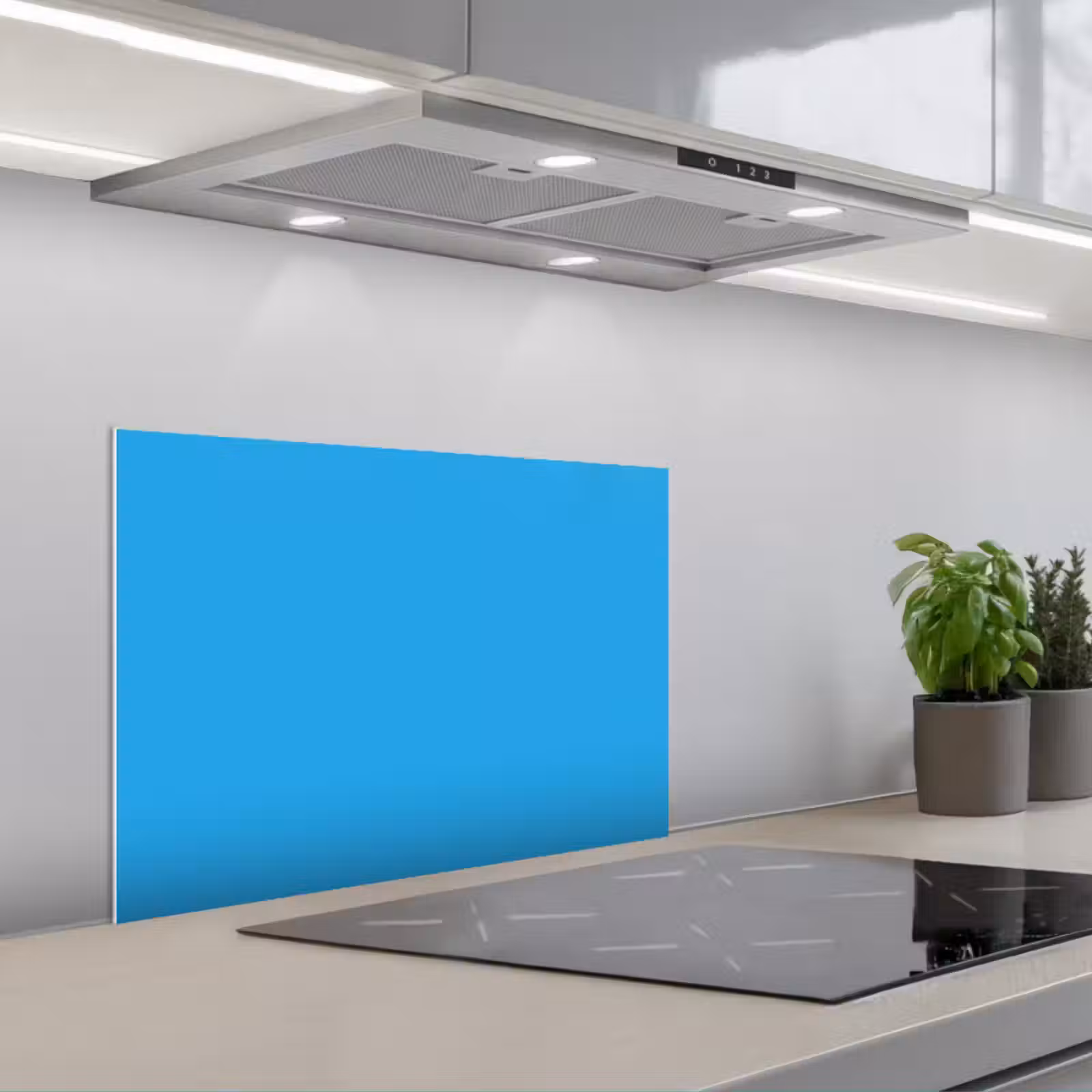 Kitchen splashback for hob - Blue - Light - Colors — 1