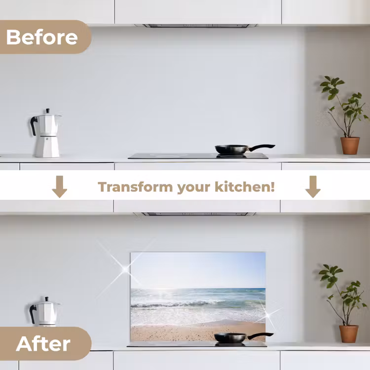 Kitchen splashback for hob - Beach - Water - Turquoise — 7