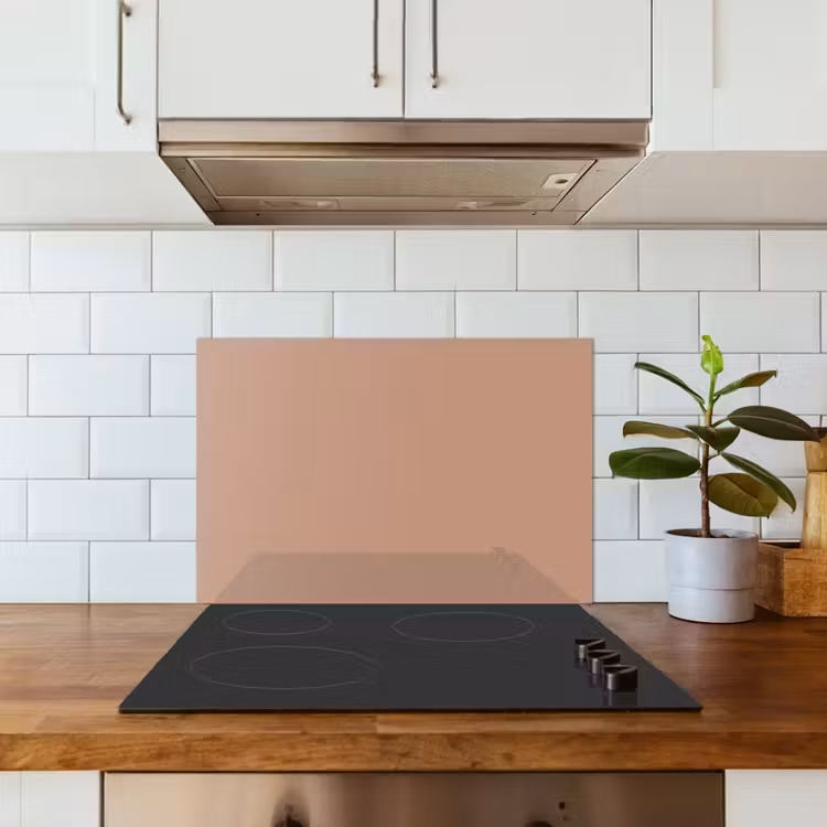 Kitchen splashback for hob - Beige - Color - Pink — 3