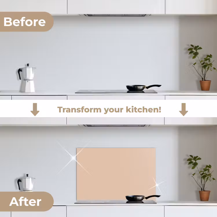Kitchen splashback for hob - Beige - Colors - Solid — 7
