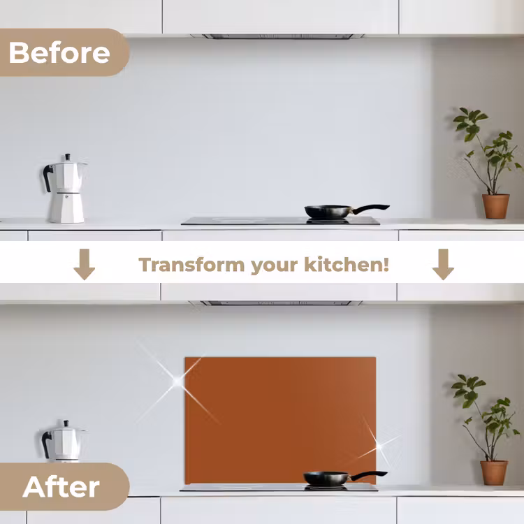 Kitchen splashback for hob - Fiery Stillness — 7