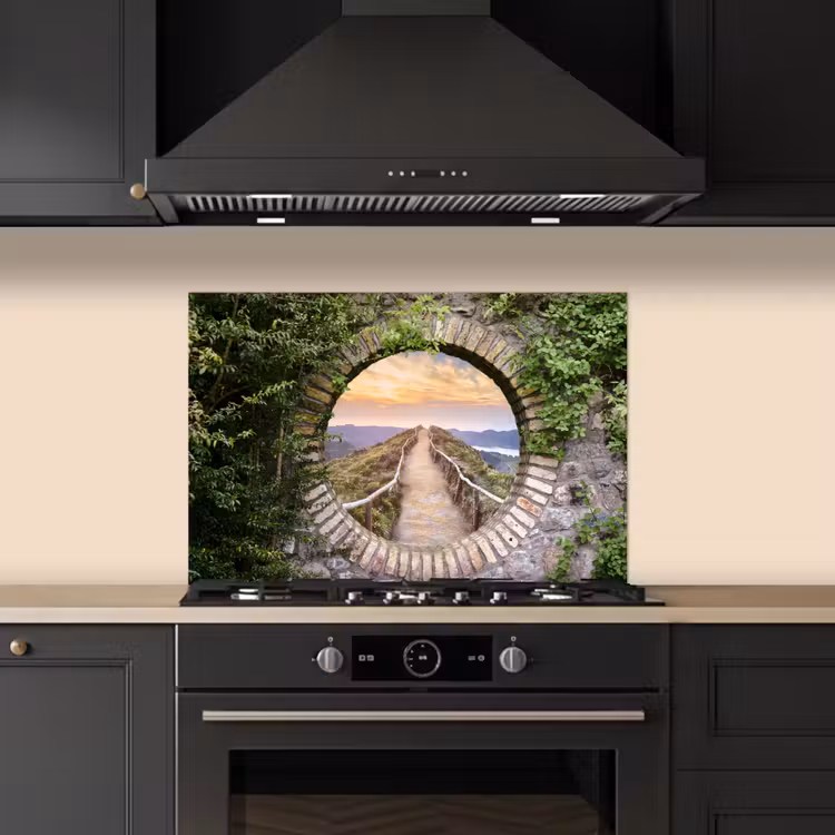 Kitchen splashback for hob - Bridge - Sea - View - Summer — 5