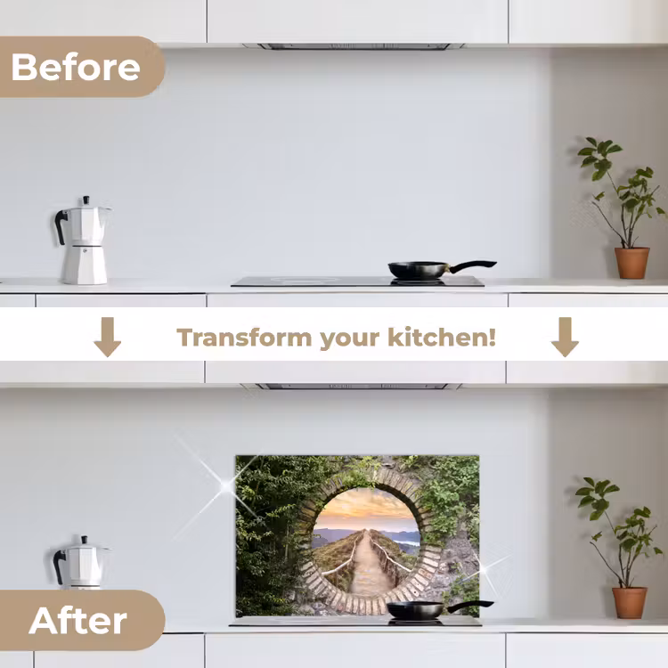Kitchen splashback for hob - Bridge - Sea - View - Summer — 7