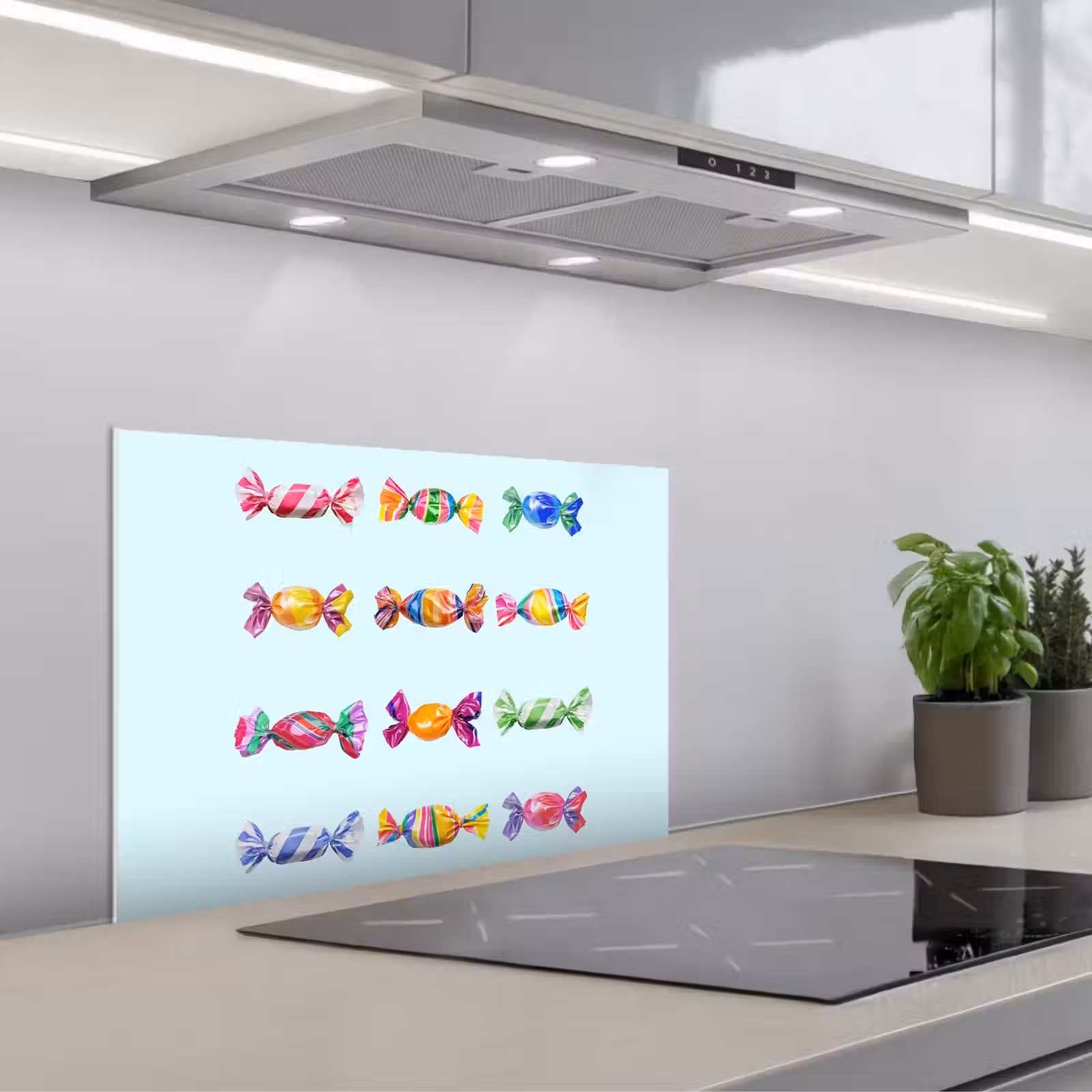 Kitchen splashback for hob - Candy - Realistic - Colorful — 1