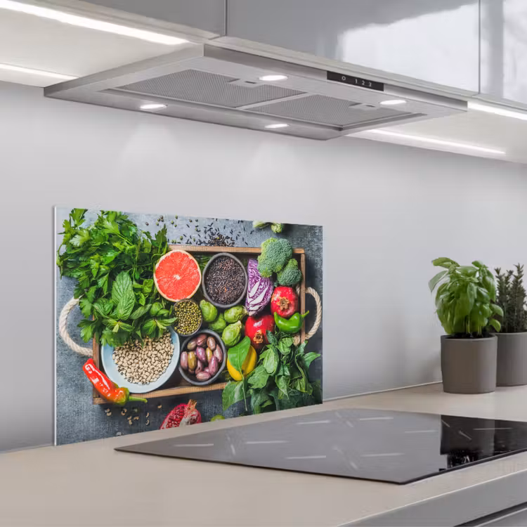 Kitchen splashback for hob - Box - Fruit - Healthy — 1
