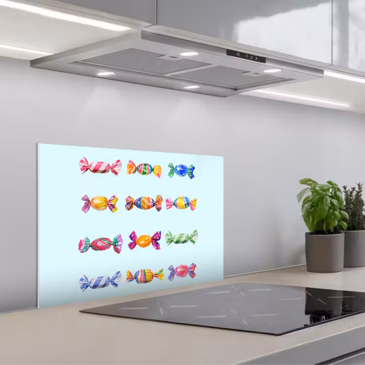 Kitchen splashback for hob - Candy - Realistic - Colorful — 1