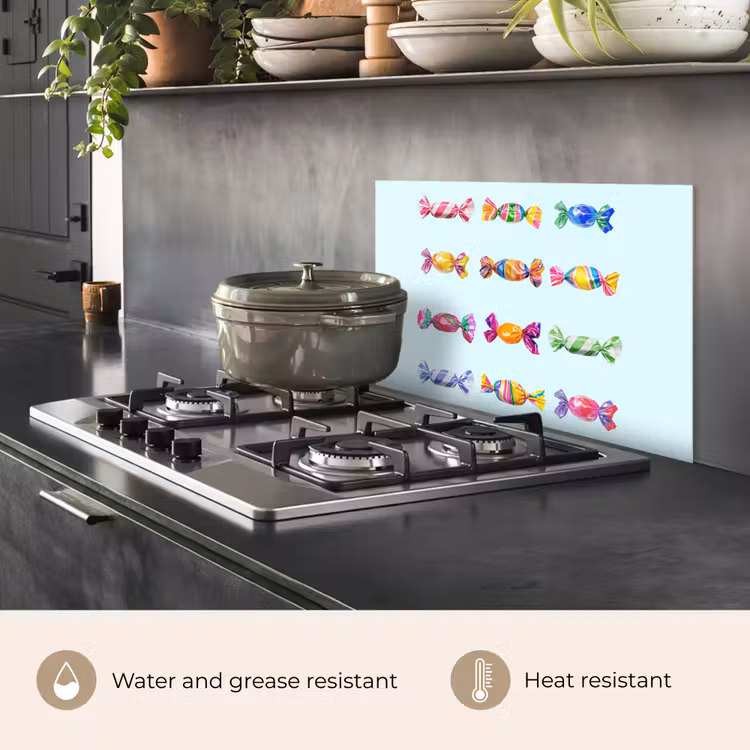 Kitchen splashback for hob - Candy - Realistic - Colorful — 2