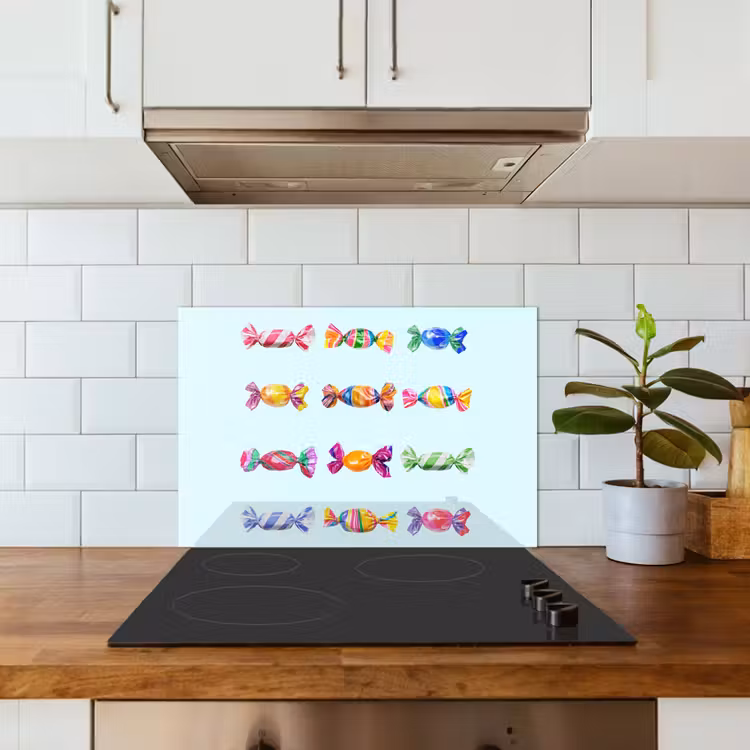 Kitchen splashback for hob - Candy - Realistic - Colorful — 3