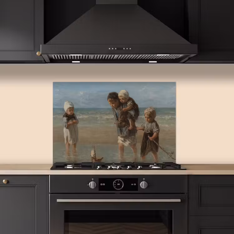 Kitchen splashback for hob - Children of the sea - Painting by Jozef Israëls — 5
