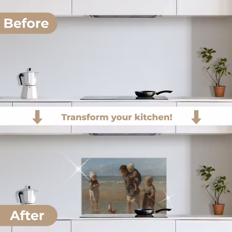 Kitchen splashback for hob - Children of the sea - Painting by Jozef Israëls — 7