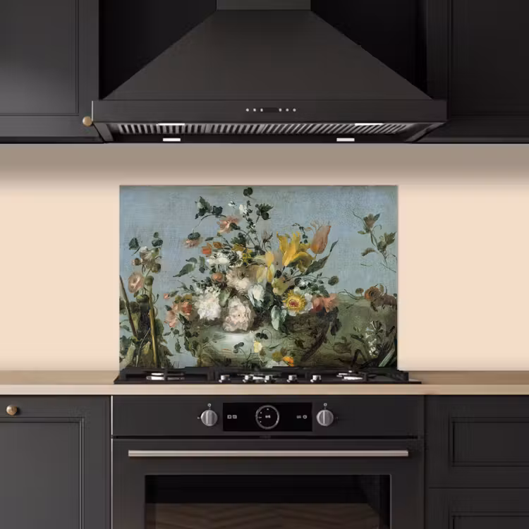 Kitchen splashback for hob - Flowers - Old Masters - Oil paint — 5