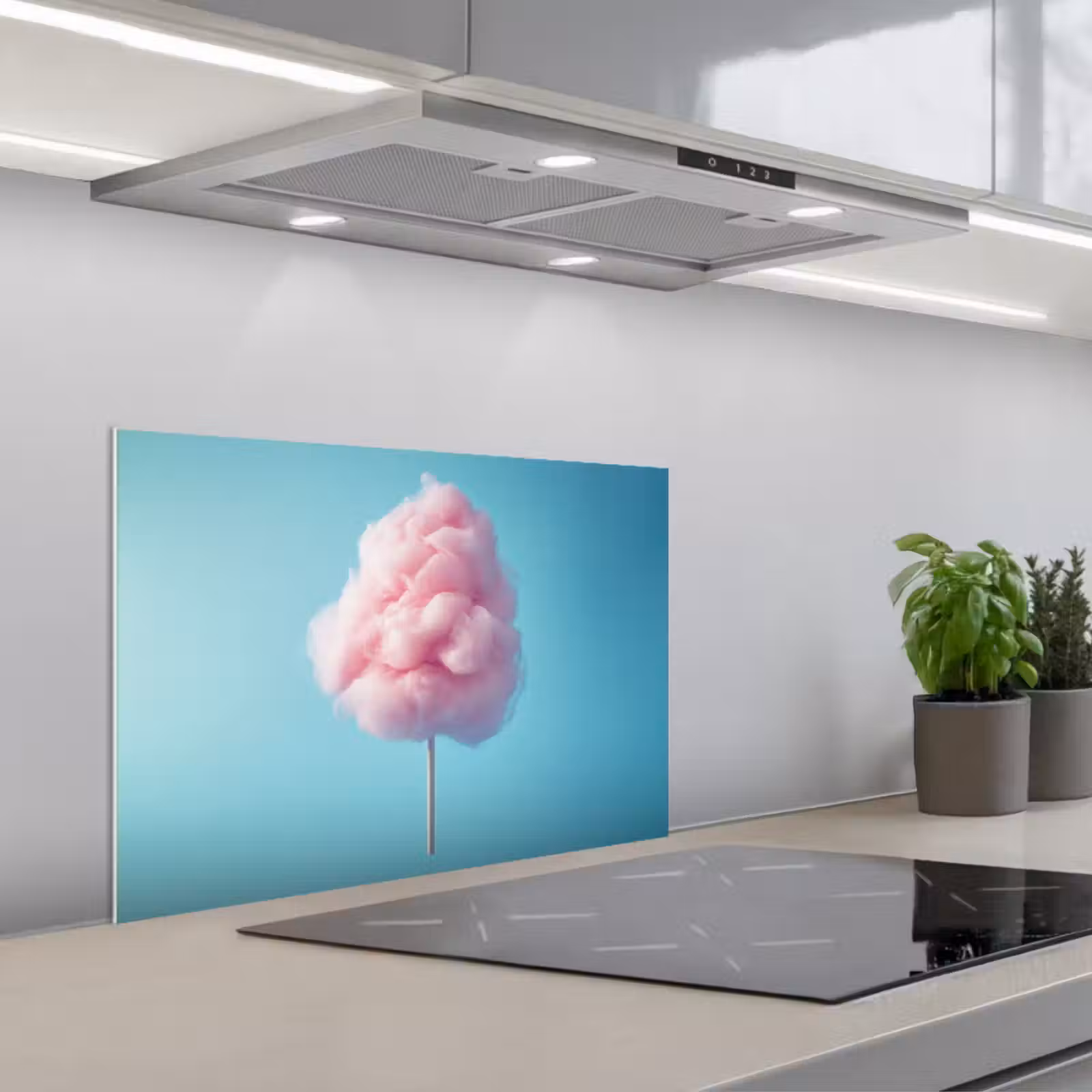 Kitchen splashback for hob - Cotton candy - Sweet - Candy — 1