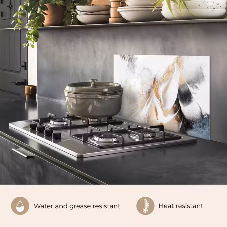 Kitchen splashback for hob - Abstract - Gold - Design - Luxe — 2