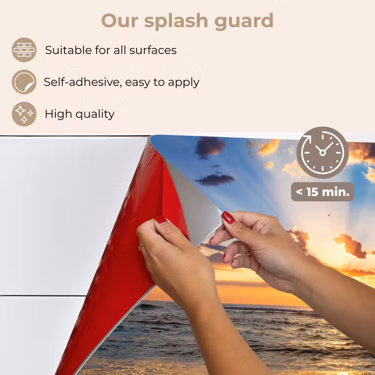 Kitchen splashback for hob - Beach - Sunset - Sea - Clouds - Horizon — 4