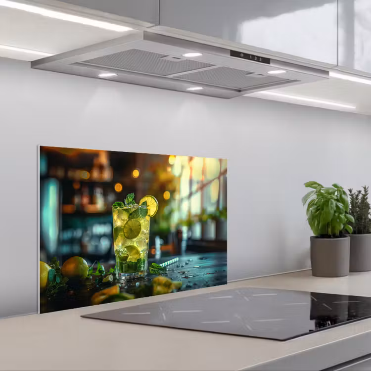 Kitchen splashback for hob - Citrus Mojito in Bar Environment — 1