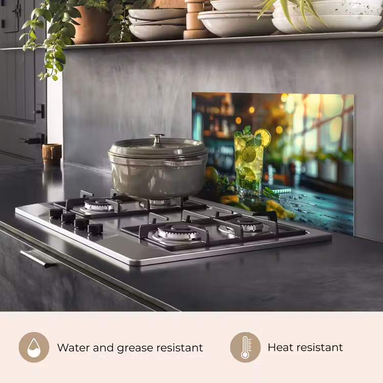 Kitchen splashback for hob - Citrus Mojito in Bar Environment — 2