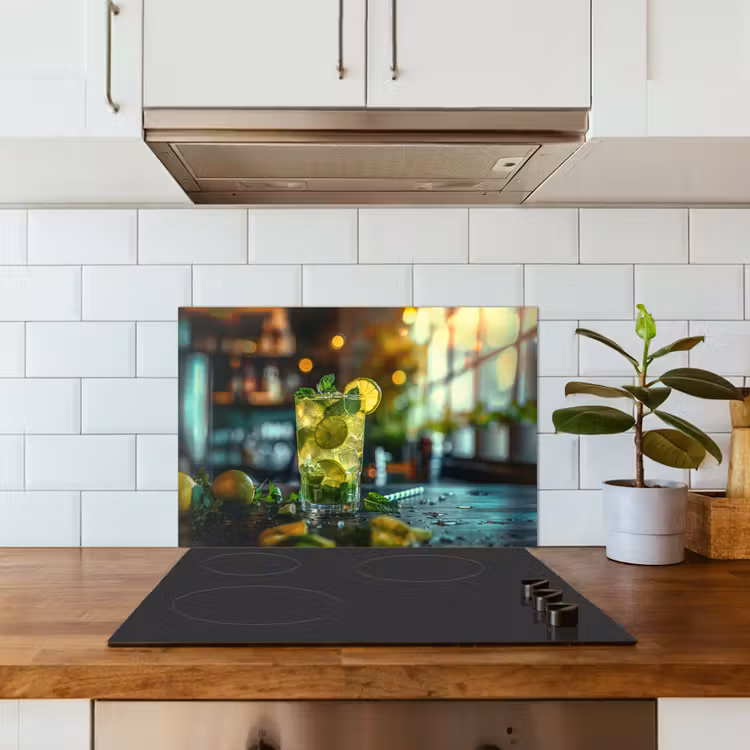 Kitchen splashback for hob - Citrus Mojito in Bar Environment — 3
