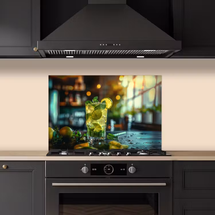 Kitchen splashback for hob - Citrus Mojito in Bar Environment — 5