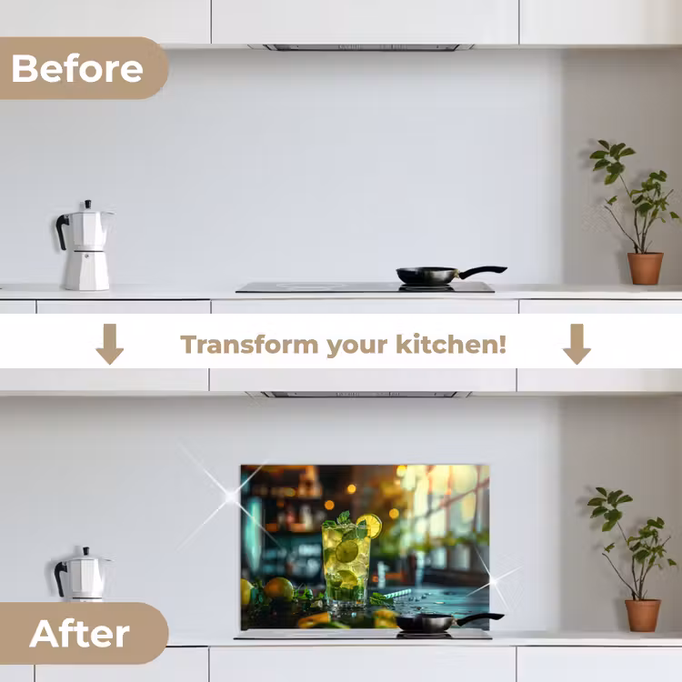Kitchen splashback for hob - Citrus Mojito in Bar Environment — 7