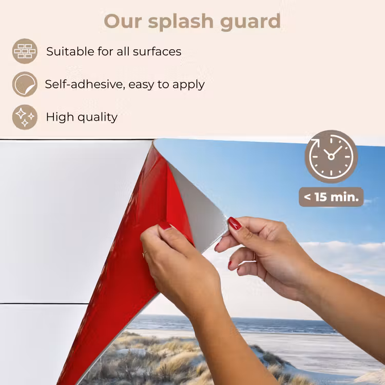 Kitchen splashback for hob - Dune - Gull - Beach - Sea - Sun — 4