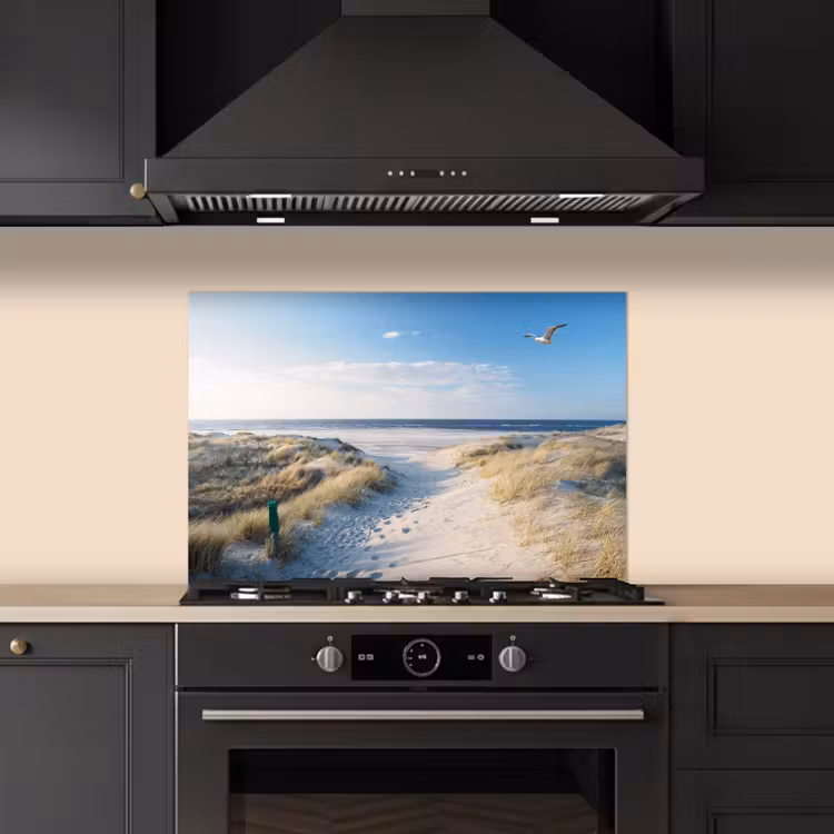 Kitchen splashback for hob - Dune - Gull - Beach - Sea - Sun — 5