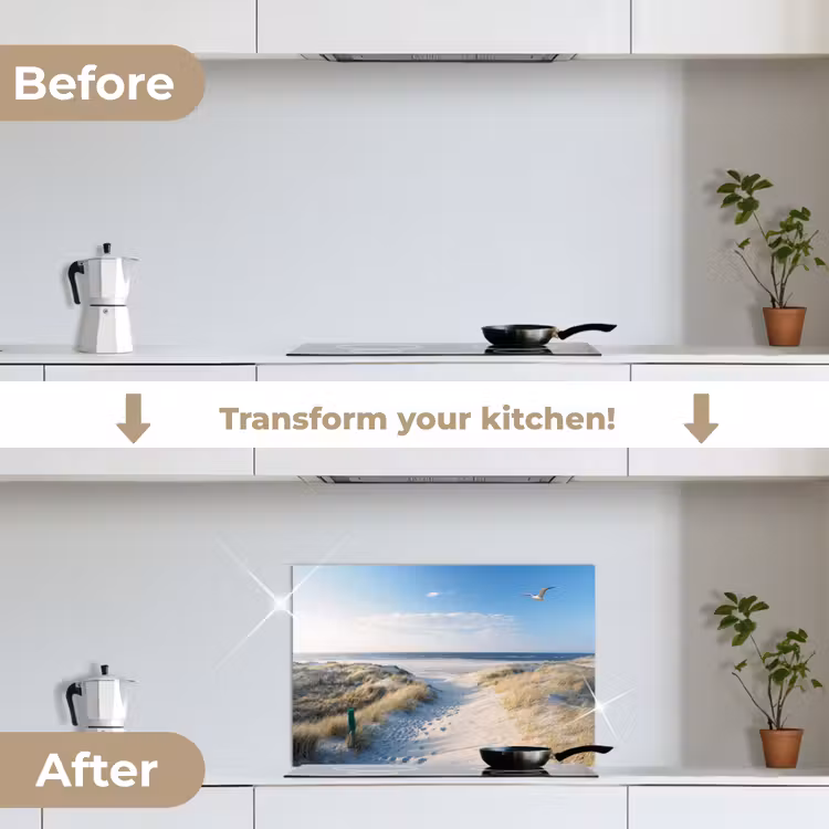 Kitchen splashback for hob - Dune - Gull - Beach - Sea - Sun — 7