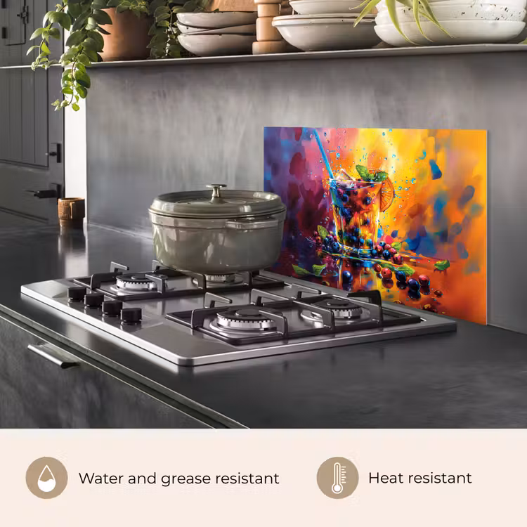 Kitchen splashback for hob - Explosion of Fruit and Color — 2
