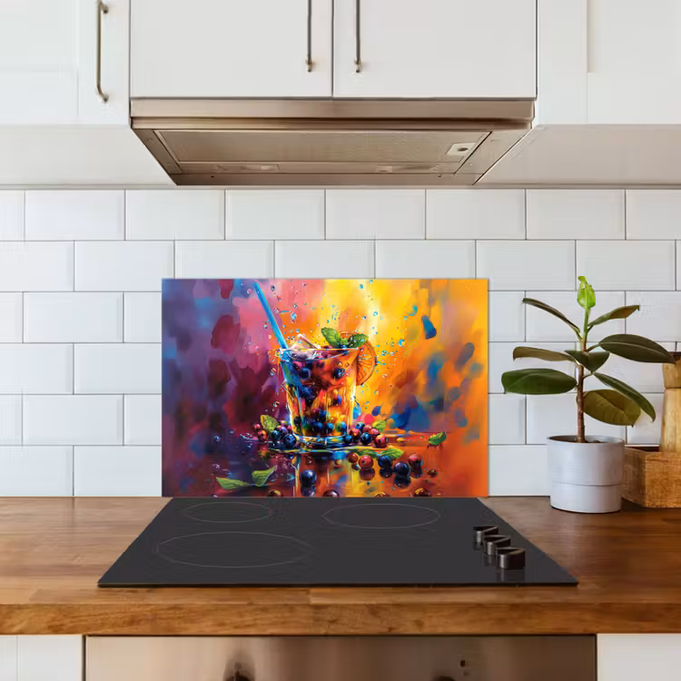 Kitchen splashback for hob - Explosion of Fruit and Color — 3