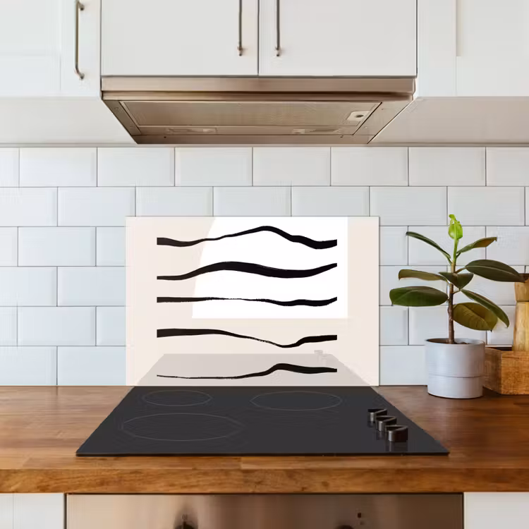 Kitchen splashback for hob - Abstract - Line - Pastel — 3