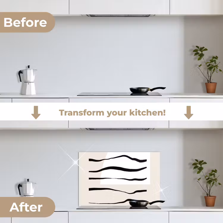 Kitchen splashback for hob - Abstract - Line - Pastel — 7