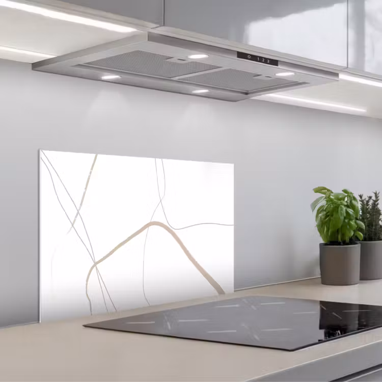 Kitchen splashback for hob - Abstract - Minimalism - Line art — 1