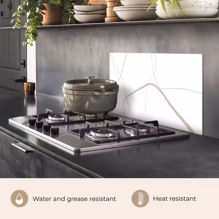 Kitchen splashback for hob - Abstract - Minimalism - Line art — 2