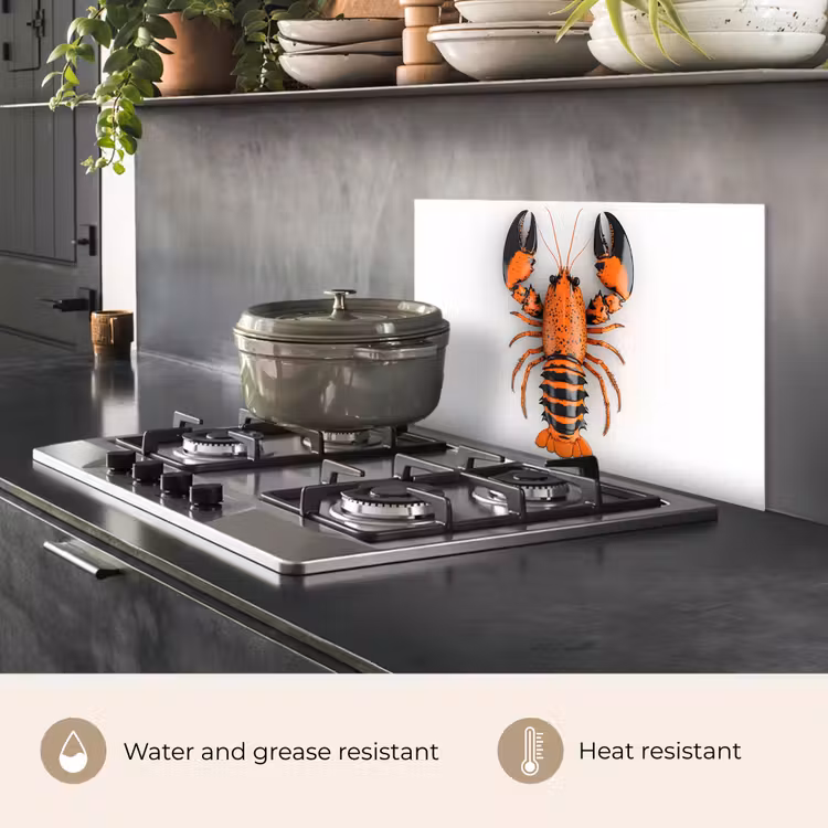 Kitchen splashback for hob - Cancer - Black - Orange - White - Unique — 2