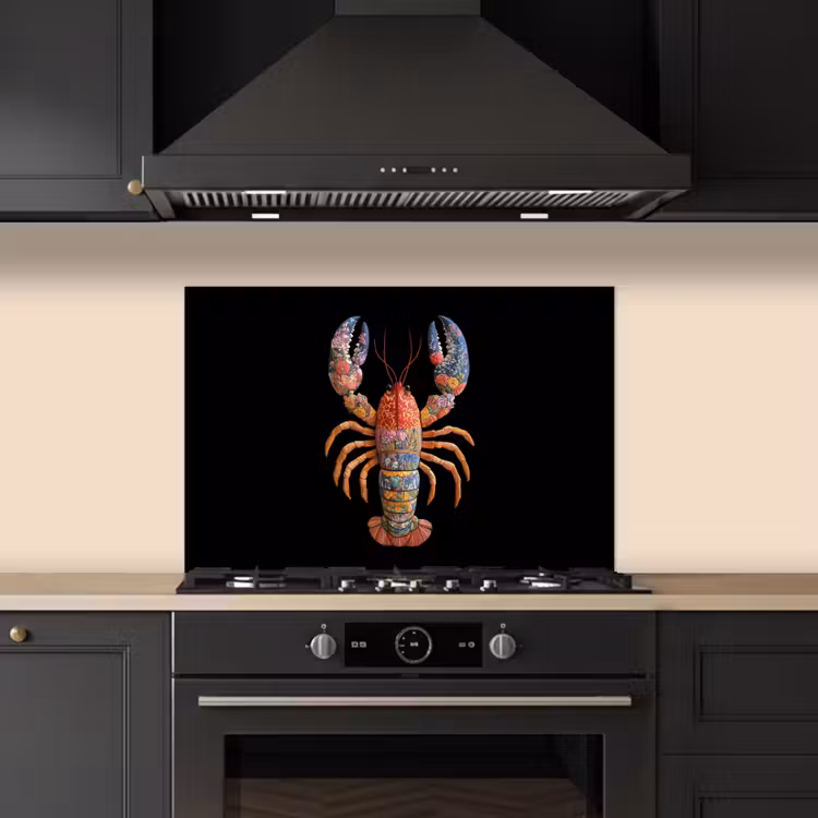 Kitchen splashback for hob - Cancer - Embroidery - Colorful - Flowers — 5