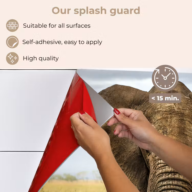 Kitchen splashback for hob - Elephant - Nature - Grass - Animals - Landscape — 4