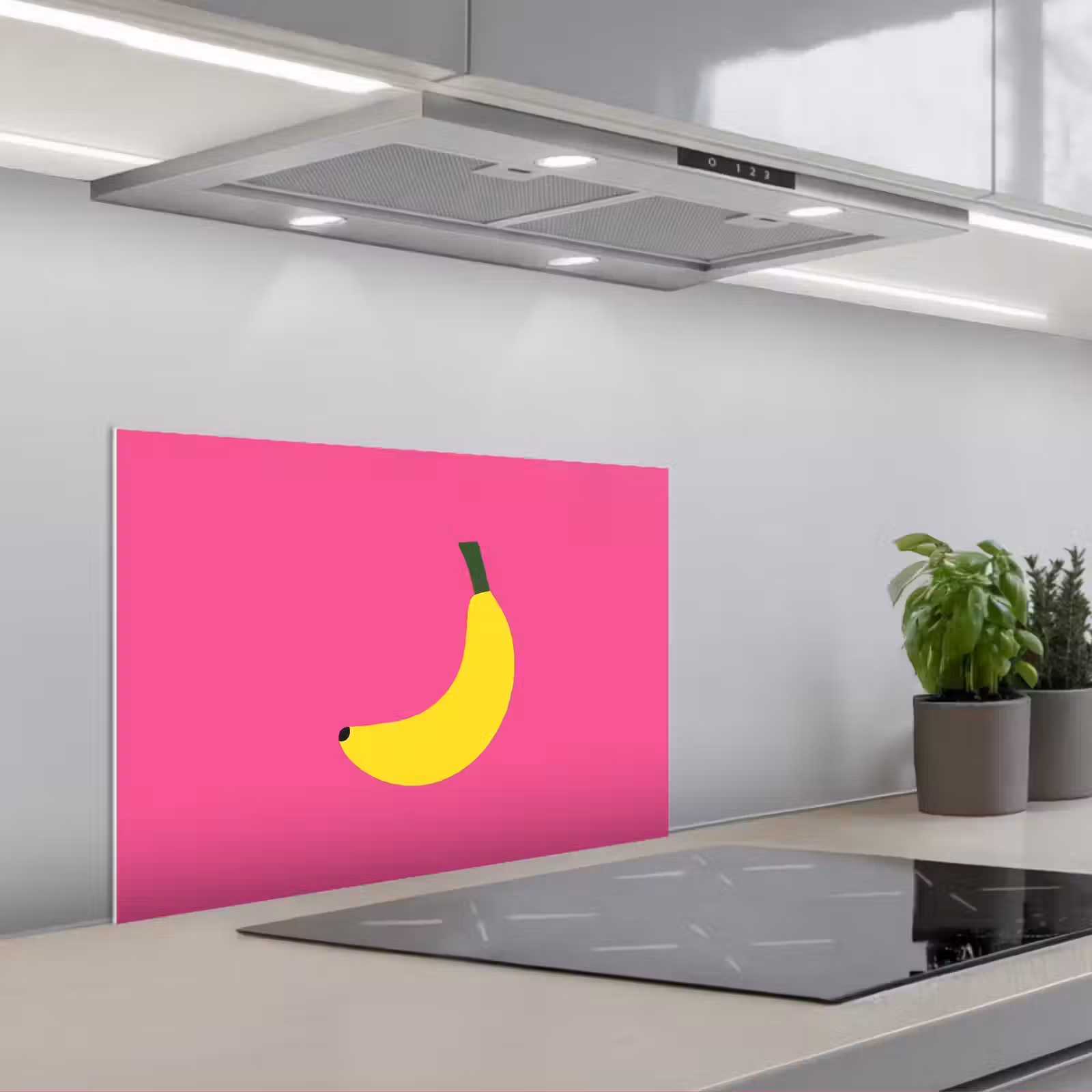 Kitchen splashback for hob - Banana - Yellow - Fruit — 1