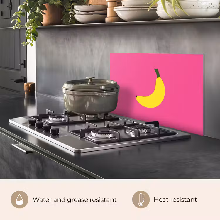 Kitchen splashback for hob - Banana - Yellow - Fruit — 2