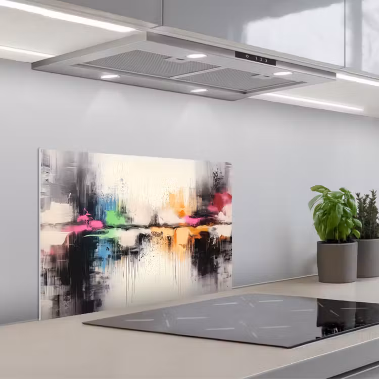 Kitchen splashback for hob - Abstract - Color Explosion - Landscape — 1