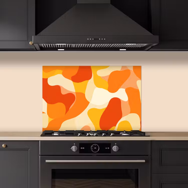 Kitchen splashback for hob - Abstract - Shapes - Orange — 5