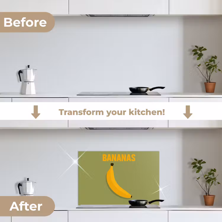Kitchen splashback for hob - Banana - Minimalist - Yellow — 7