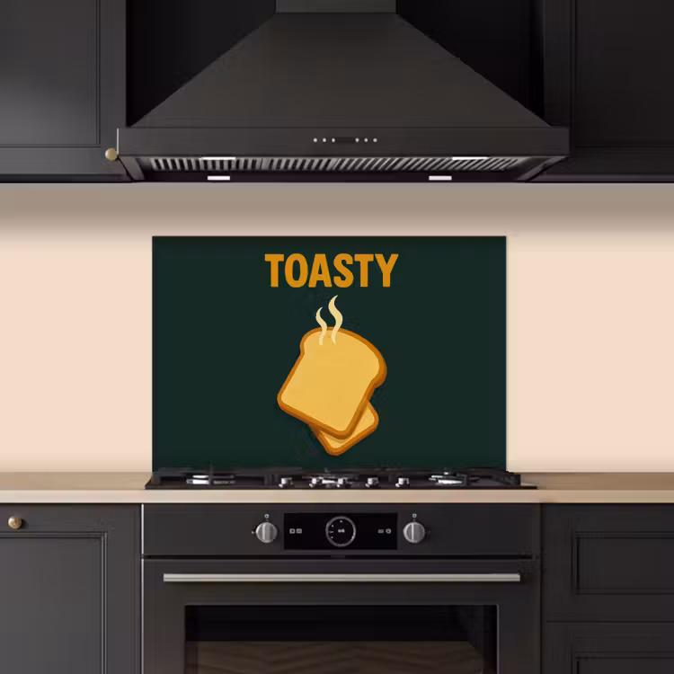 Kitchen splashback for hob - Bread - Toast - Green - Minimalist — 5
