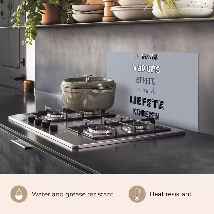 Kitchen splashback for hob - Father's Day gift - Father - Proverbs - The best fathers - Quote — 2