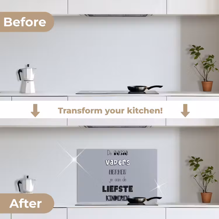 Kitchen splashback for hob - Father's Day gift - Father - Proverbs - The best fathers - Quote — 7