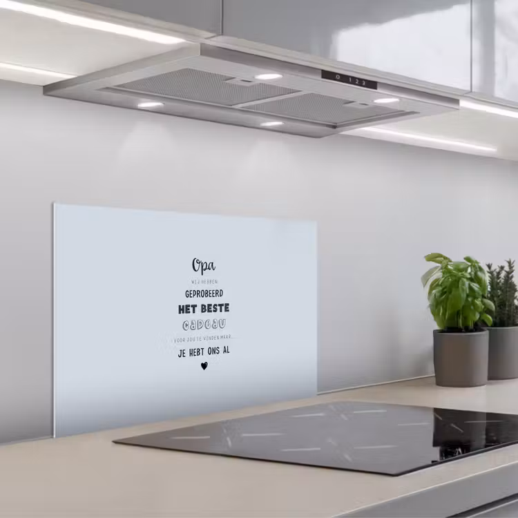 Kitchen splashback for hob - Father's Day gifts - Grandpa - Proverbs - The best gift - Quote — 1
