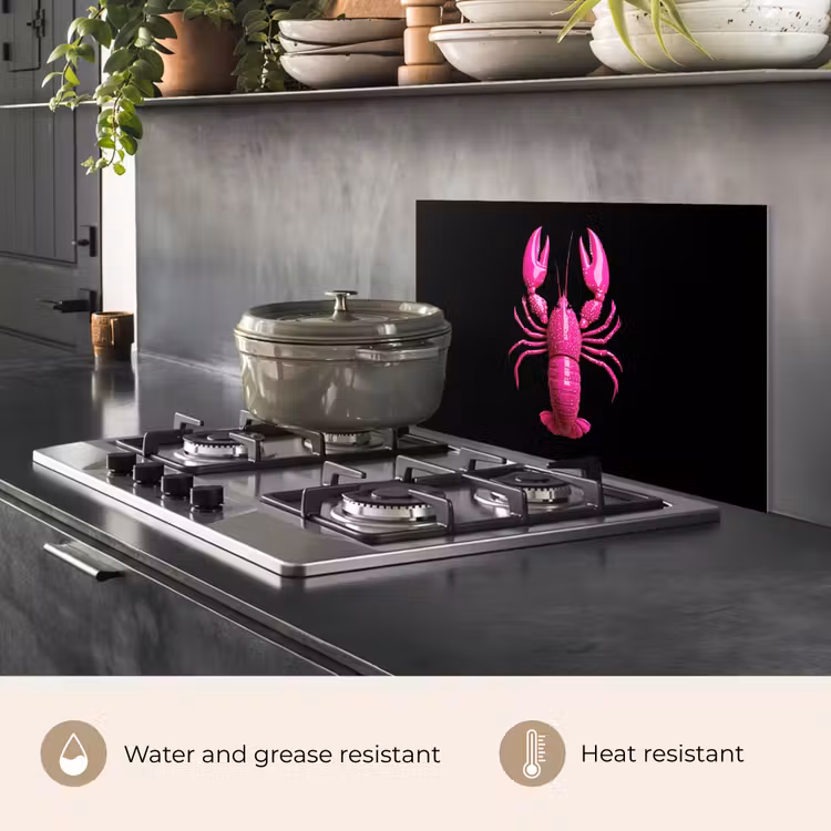 Kitchen splashback for hob - Cancer - Bright pink - Dots - Eye-catching — 2