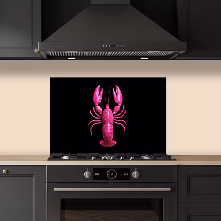 Kitchen splashback for hob - Cancer - Bright pink - Dots - Eye-catching — 5