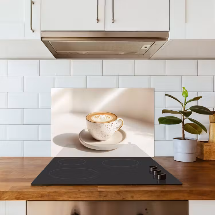 Kitchen splashback for hob - Cappuccino - Foam - Dish - Beige — 3