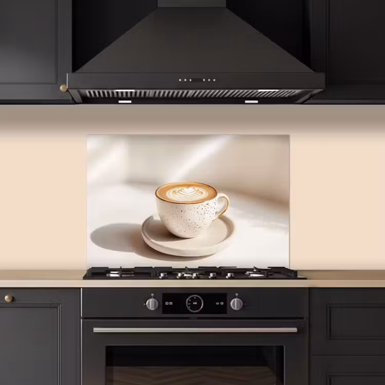 Kitchen splashback for hob - Cappuccino - Foam - Dish - Beige — 5