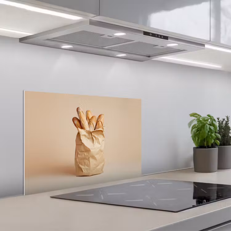 Kitchen splashback for hob - Baguette - Bread - Baguette - Beige — 1