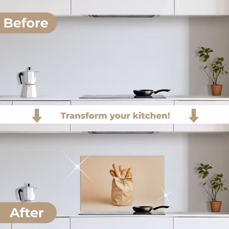 Kitchen splashback for hob - Baguette - Bread - Baguette - Beige — 7